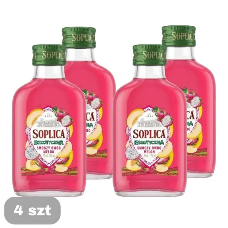 4x Soplica smoczy owoc - Soplica Drachenfrucht Alk. 21% Vol.90ml