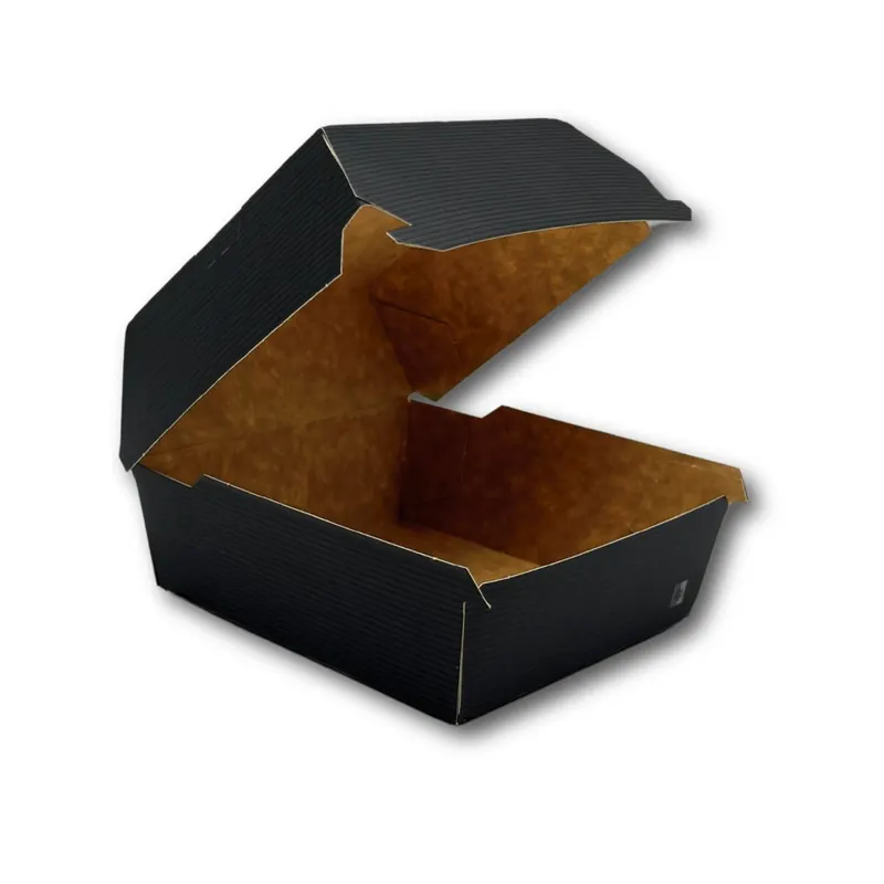 BAMI Burgerbox, Vollpappe, schwarz, 10x10x8cm