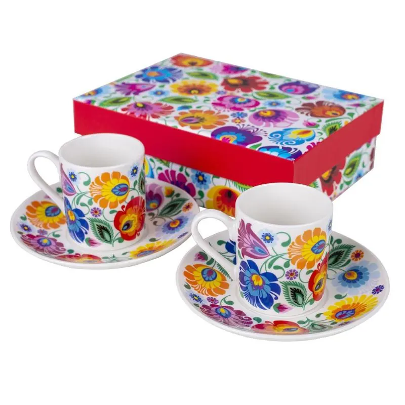 Filizanki do espresso Basia 2x90ml lowicka - Espressotassen Folkstar