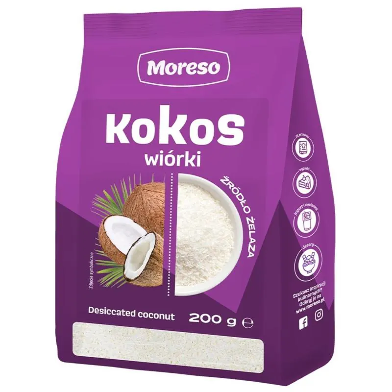 Kokos wiorki - Kokosraspeln 200g Moreso