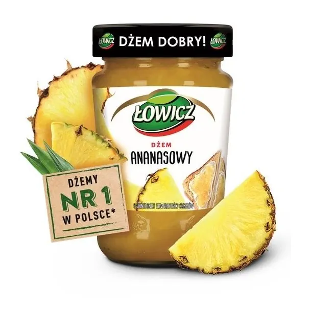 Lowicz Dzem Ananasowy Niskoslodzony 280g