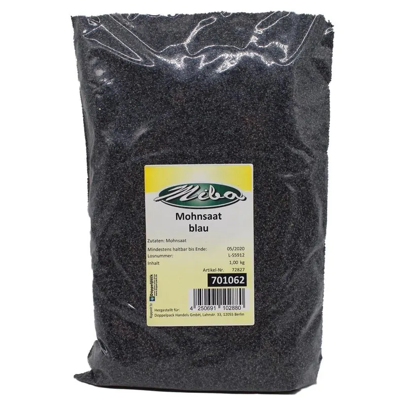 MIBA Mohnsaat, blau, Ganz 1kg