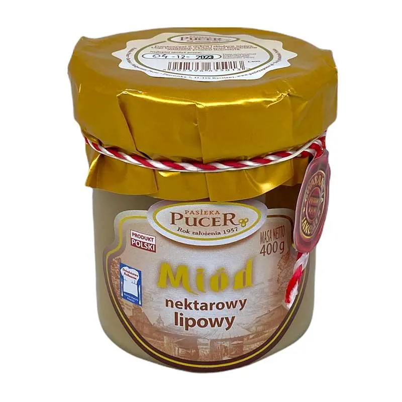 Miod naktarowy lipowy - Lindenhonig 400g Pucer