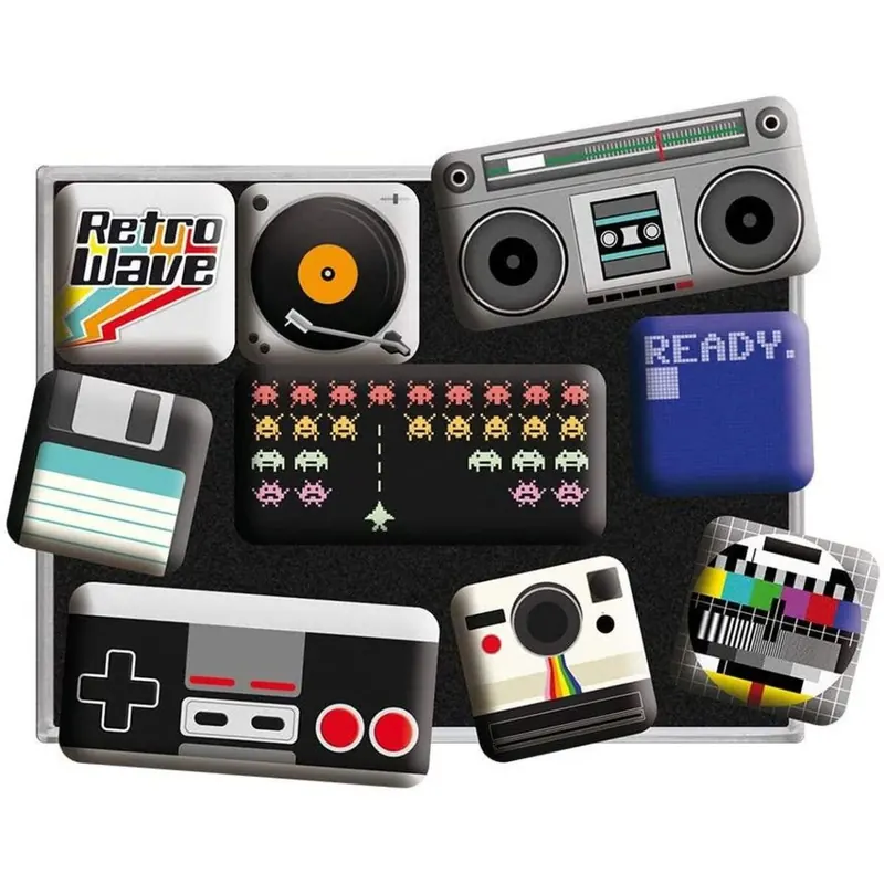 Nostalgic Art - 9pcs. magnet set - Retro Wave - Retro Wave Media