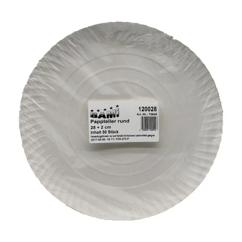 Pappteller, rund, Ø=28+2cm