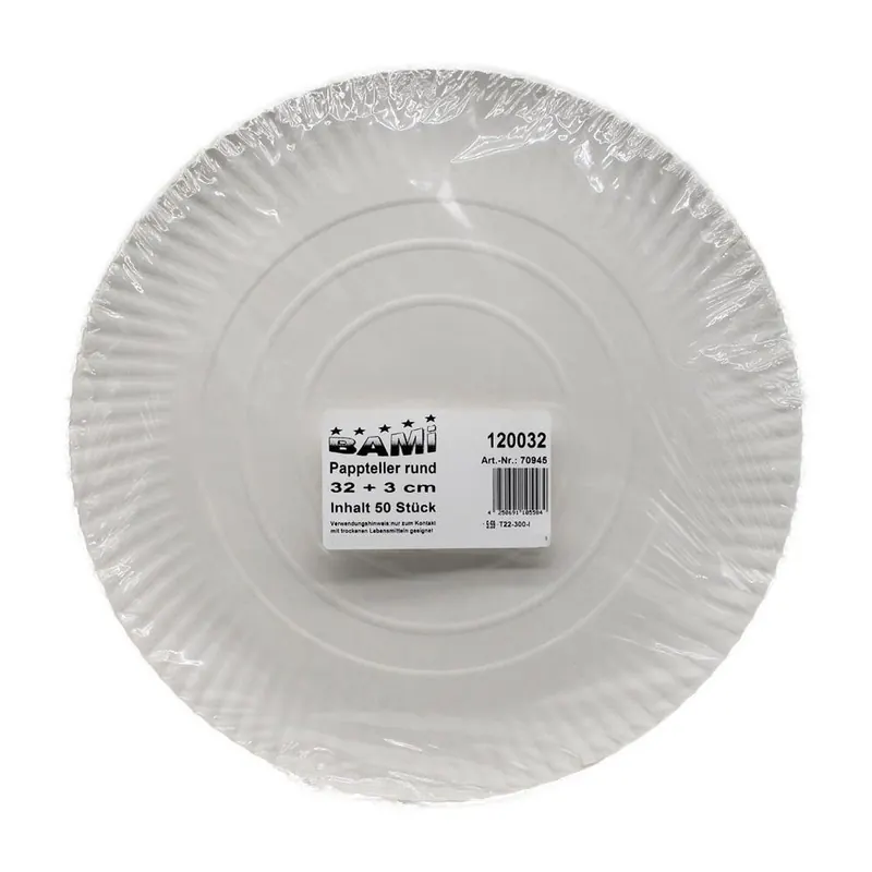 Pappteller, rund, Ø=32+3cm