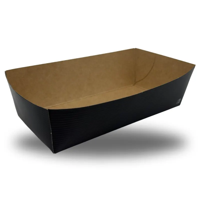Snackschale, N3, Vollpappe, schwarz, 8,2x14,5x5,3cm