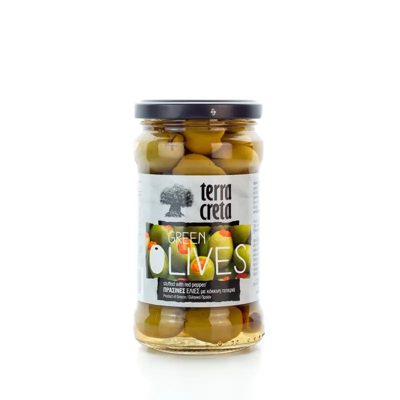 Terra Creta Selection Oliven Grün mit Paprika Füllung 315ml